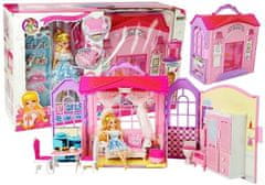 shumee Rozšiřitelný domeček pro panenky blondýnka s doplňky Kuchyňka Toaleta Ložnice v kufru