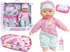 shumee Baby Doll Nosítko Pink Bottle Sound