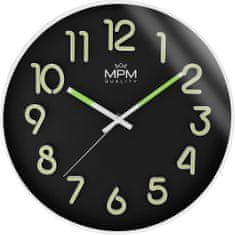 MPM QUALITY Designové plastové hodiny MPM Tammy, černá