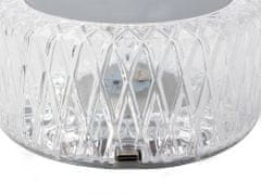 INTEREST Křišťálová LED stolní lampa RGB na dálkové ovládání nebo dotykem..
