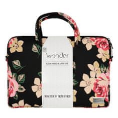 MG Wonder Briefcase taška na notebook 15-16'' black and roses