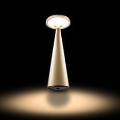 Century CENTURY Nabíjecí stmívatelné LED stolní svítidlo OPERA zlatá 1,9W 2700K IP44 USB Ra95 s nabíjecí základnou