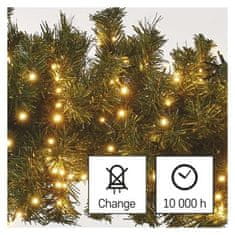 Emos LED vánoční řetěz Hedge s časovačem 8 m vintage