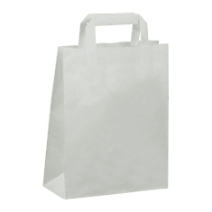 ECOFOL Papírová taška s plochým uchem 220+100x280 mm bílá bal/25 ks Balení: 25