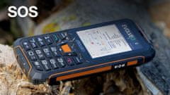 Evolveo StrongPhone Z6, vodotěsný odolný Dual SIM telefon, černo-oranžová