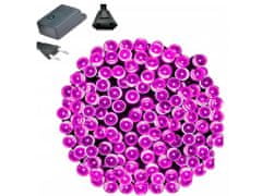 TopKing Vánoční 300 LED osvětlení 22m - 7 barev, růžová