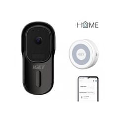 iGET Bezdrátový domovní zvonek HOME Doorbell DS1 + Chime CHS1 - černý