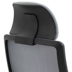 Autronic Kancelářská židle Kancelářská židle, černý plast, šedá látka, 1D područky, kolečka pro tvrdé podlahy (KA-V324 GREY)