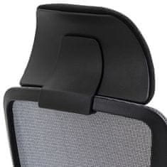 Autronic Kancelářská židle Kancelářská židle, černý plast, černá látka, 4D područky, kolečka pro tvrdé povrchy, houpací mechanika s polohovou areta (KA-V322 BK)