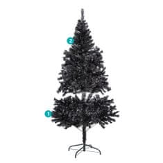 Timeless Tools Černý umělý vánoční stromek, 120cm 230 větví