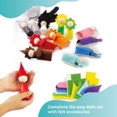 Ulanik Montessori dřevěná hračka "Peg Dolls" 12 ks