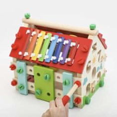 sapro Montessori multifunkční dřevěný domeček Kruzzel 22564