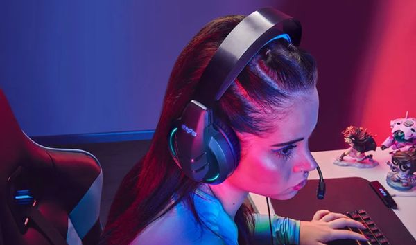  modern energiarendszer Gaming Headset ESG Metal Core kék led háttérvilágítás széles csatlakozási lehetőség szuper hangzás