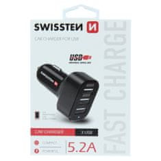 SWISSTEN Swissten Cl Adaptér 3X Usb 5,2A Power 8595217440593
