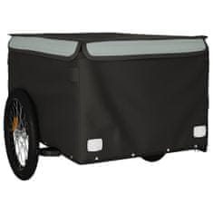 shumee Přívěsný vozík za kolo černý a šedý 45 kg železo