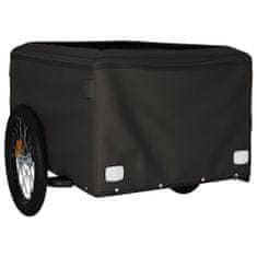 shumee Přívěsný vozík za kolo černý a šedý 45 kg železo