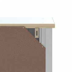 shumee 3dílná koupelnová sestava BERG bílá masivní borové dřevo