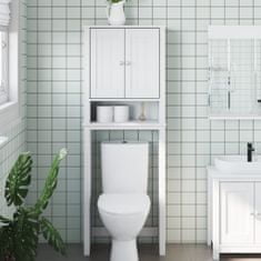 shumee vidaXL BERG WC skříňka Bílá 60x27x164,5 cm Dřev