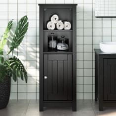 shumee vidaXL BERG koupelnová skříňka černá 40x34x110 cm borovicové dřevo