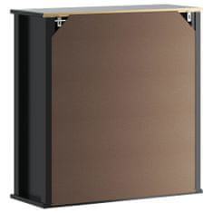 Vidaxl Nástěnná koupelnová skříňka BERG černá 69,5x27x71,5 cm borovice