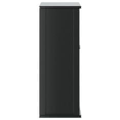 Vidaxl Nástěnná koupelnová skříňka BERG černá 69,5x27x71,5 cm borovice