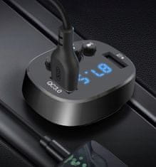 XO FM vysílač do auta s USB nabíječkou QC 3.0, BCC03