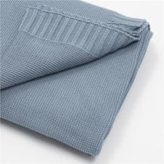 NEW BABY Bambusová pletená deka 100x80 cm blue