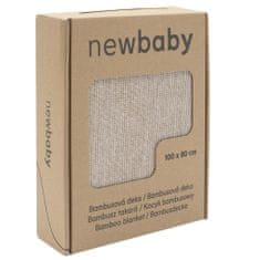 NEW BABY Bambusová pletená deka 100x80 cm beige
