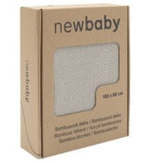 NEW BABY Bambusová pletená deka 100x80 cm light grey