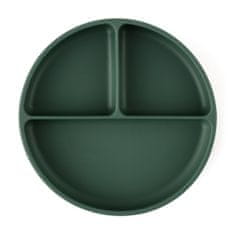 Petite&Mars Talířek silikonový dělící kulatý Take&Match Misty Green 6m+