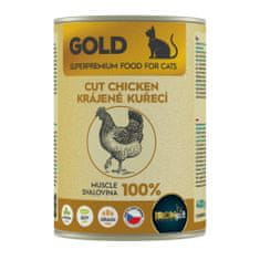 IRONpet Gold Cat Kuřecí krájená svalovina, konzerva 400 g