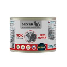 IRONpet Silver Cat Hovězí 100% masa, konzerva 200 g