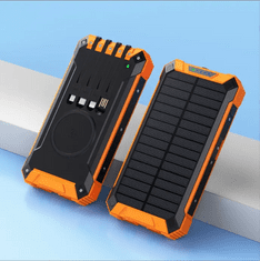 BOT Solární powerbanka SP5 1 panel 20000mAh s kabely, oranžová