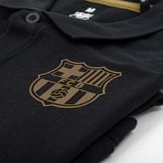 FotbalFans Polo tričko FC Barcelona, černé, poly-bavlna | L