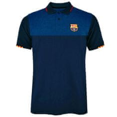 FotbalFans Polo tričko FC Barcelona, modré, poly-bavlna | L