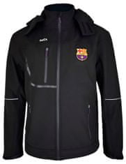 FotbalFans Dětská bunda FC Barcelona, softshell, černá | 11-12r