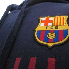 FotbalFans Dětská mikina FC Barcelona, tmavě modrá, kapuce | 11-12r
