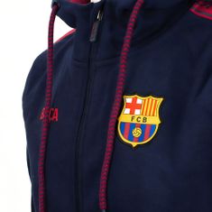 FotbalFans Mikina FC Barcelona, modro-červená, kapuce, zip | S