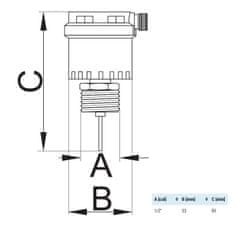 HDL automatický odvzdušňovací ventil 1/2"