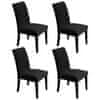 Univerzální potahy na židle, Elastické potahy na židle, Potah na židli (4ks) | CHAIRGLAM Černá