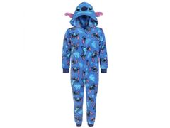 sarcia.eu Stitch Disney modrá fleecová kombinéza, dětská onesie s kapucí 3-4 let 98-104 cm