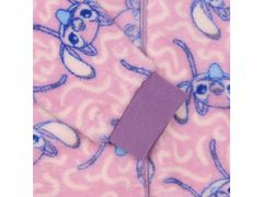 sarcia.eu Andzia i Stitch Disney Růžové, fleecové jednodílné pyžamo, dětské onesie s kapucí, OEKO-TEX 3-4 let 98-104 cm