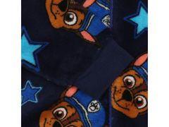 sarcia.eu Paw Patrol Chase Námořnická modrá, fleecové jednodílné pyžamo, dětské onesie s kapucí, OEKO-TEX 5-6 let 110-116 cm