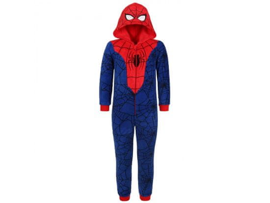 sarcia.eu Spider-man MARVEL Námořnicky modré a červené jednodílné fleecové pyžamo, dětské onesie s kapucí, OEKO-TEX