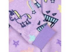 sarcia.eu Peppa Pig Fialové fleecové jednodílné pyžamo, dětské onesie s kapucí, OEKO-TEX 3-4 let 98-104 cm