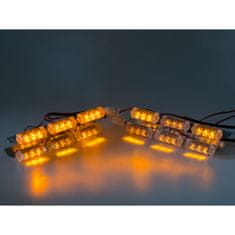Stualarm PREDATOR LED do mřížky 12V oranžový 4 světla 12x165x15mm