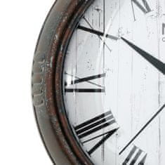 MPM QUALITY Designové plastové hodiny rezavé (patina) MPM Rusty Metal, tmavě hnědá