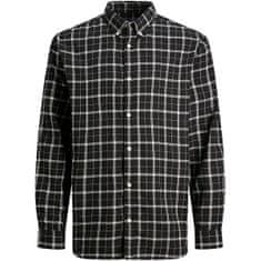 Jack&Jones Pánská košile JORCOZY Wide Fit 12246648 Black (Velikost XXL)