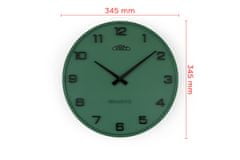Prim Nástěnné designové plastové hodiny PRIM Bloom II , zelená