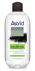 Astrid ASTRID AQUA BIOTIC aktivní uhlí micelární voda 3v1, normální až mastná pleť, 400 ml